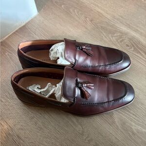 Perry Ellis Dark Brown Leather Tassel Loafers